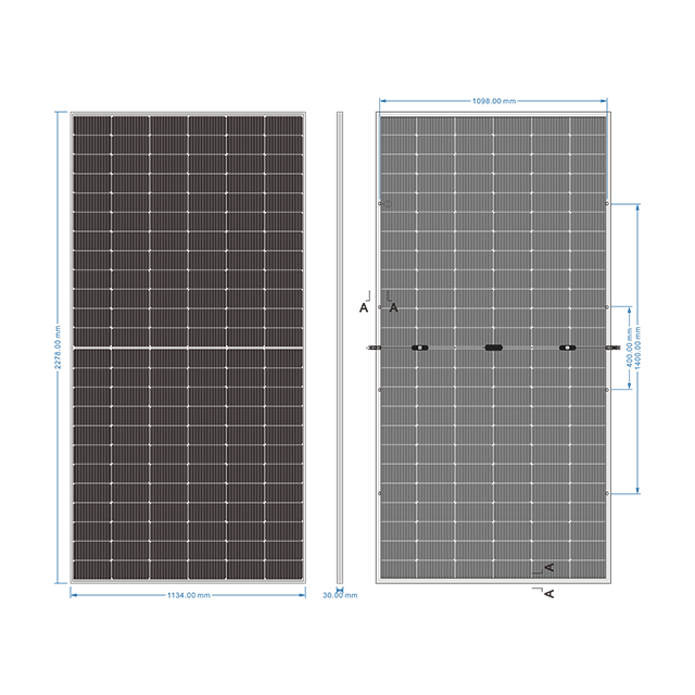 Mono 550W-590W-Bifacial-Transparentbacksheet